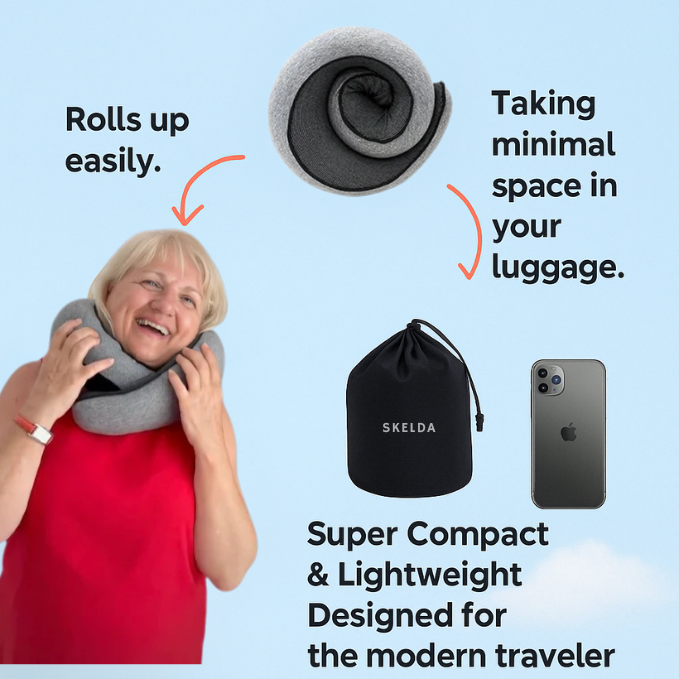 Skelda Travel Neck Pillow Memory Foam