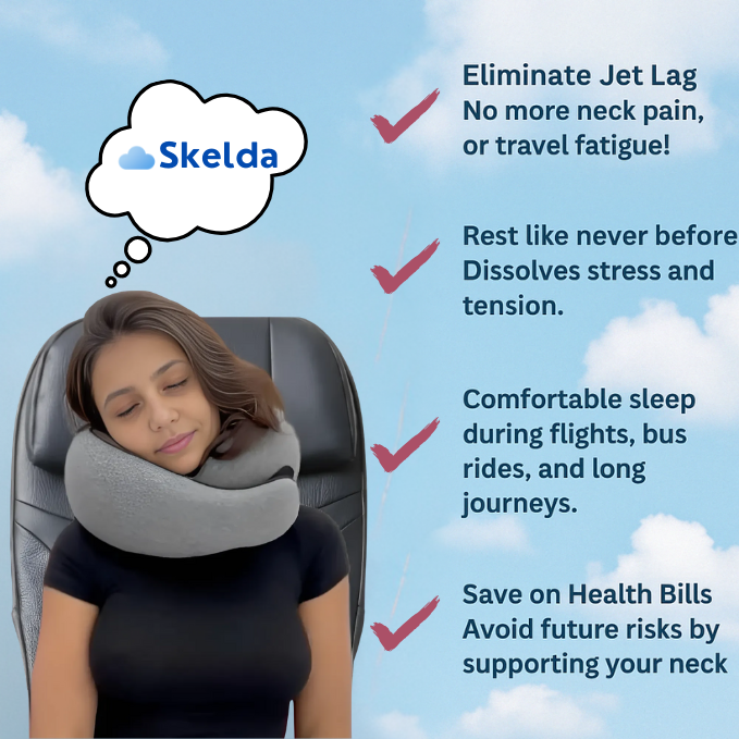 Skelda Travel Neck Pillow Memory Foam