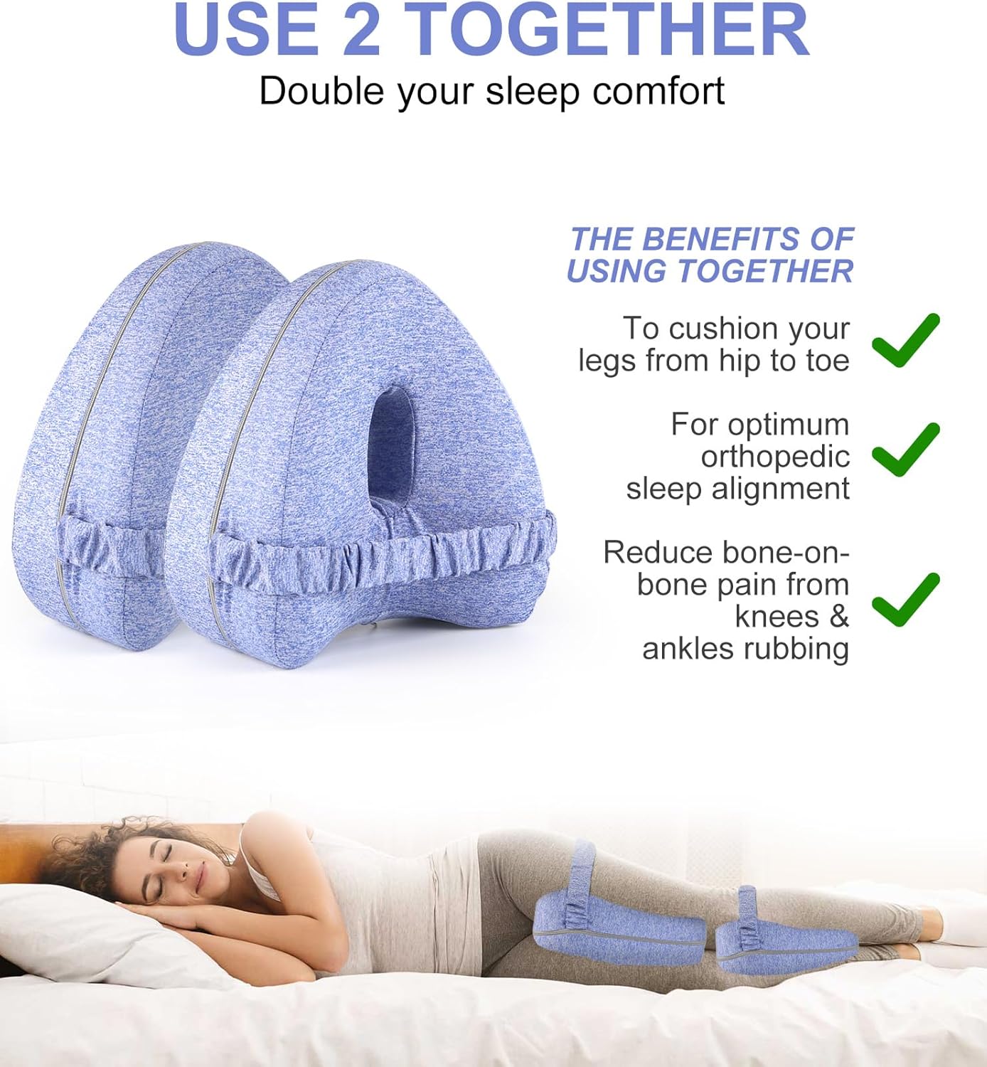 Skelda Memory Foam Leg Support Pillow