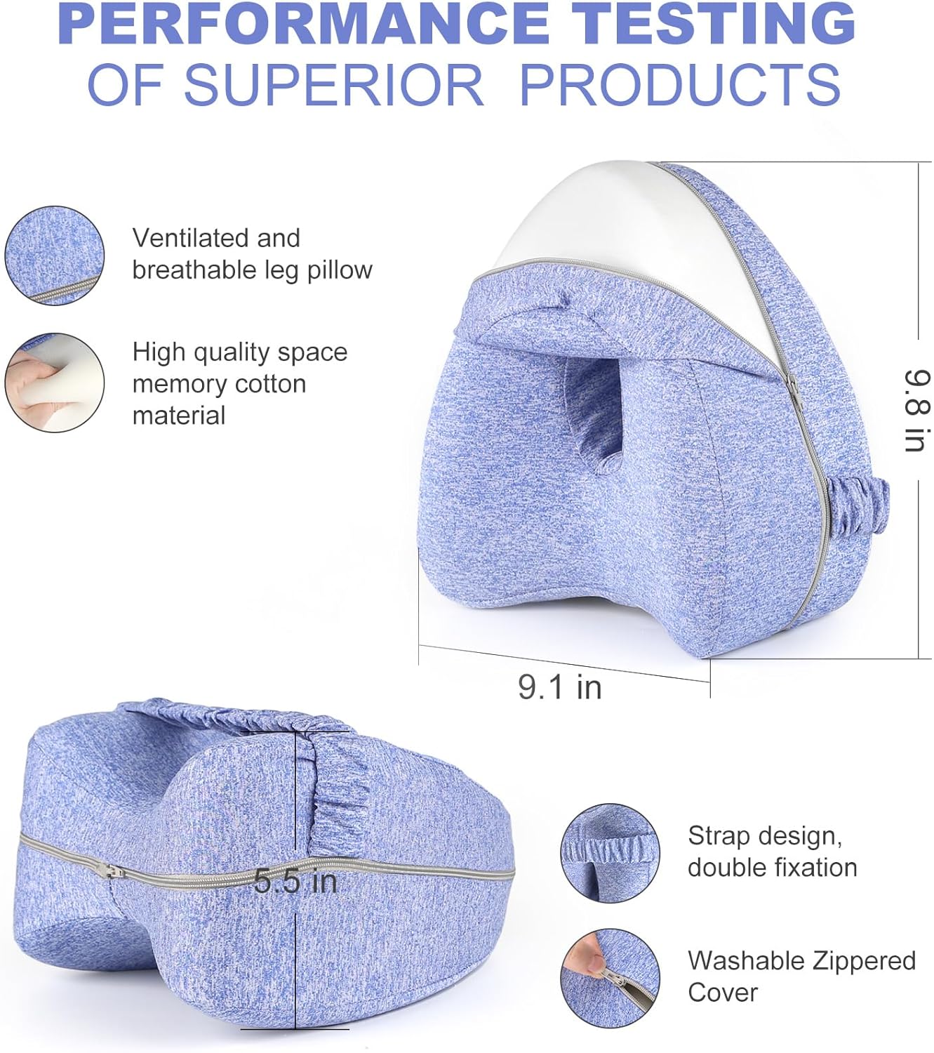 Skelda Memory Foam Leg Support Pillow