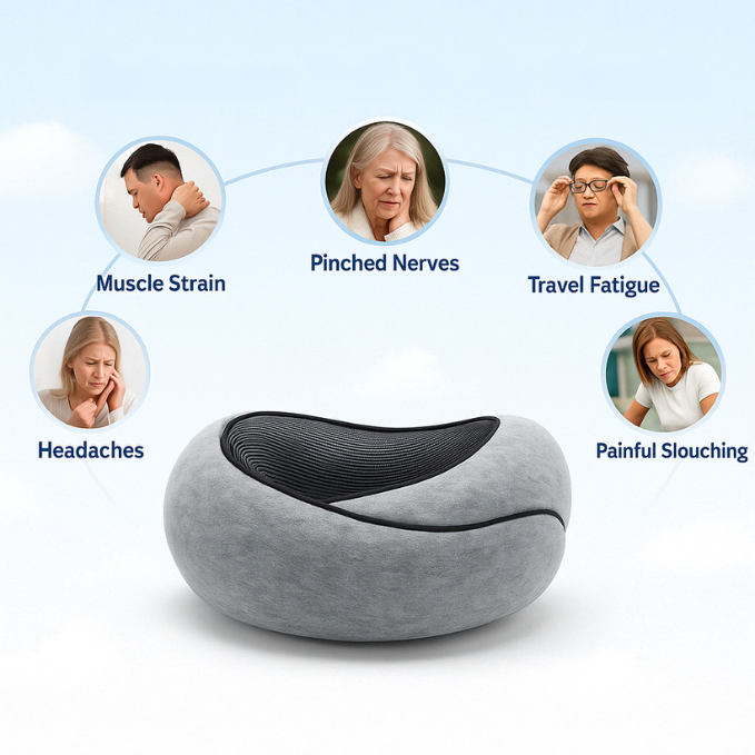 Skelda Travel Neck Pillow Memory Foam