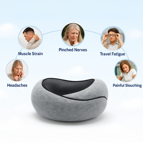 Skelda Travel Neck Pillow Memory Foam