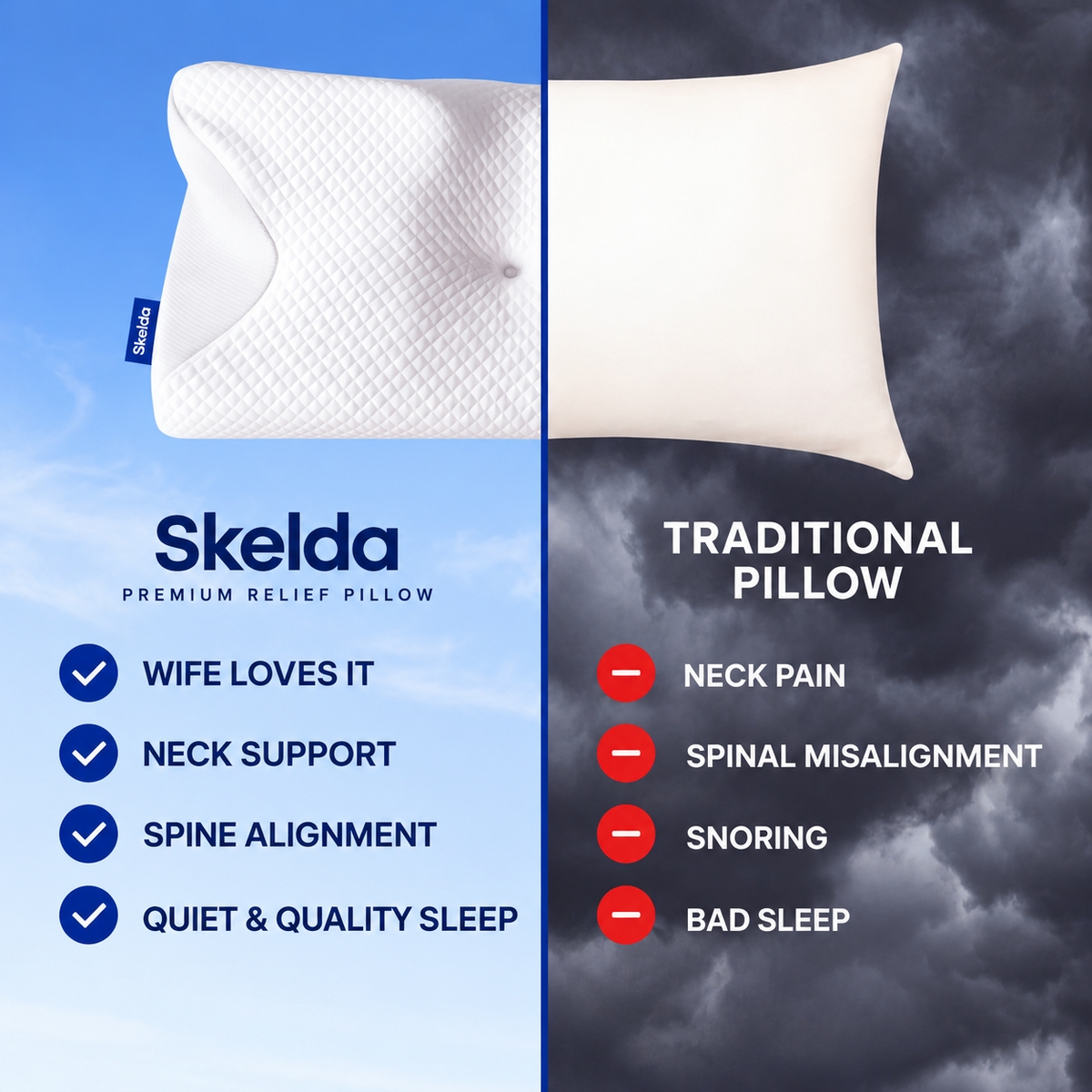 Skelda Premium Relief Pillow